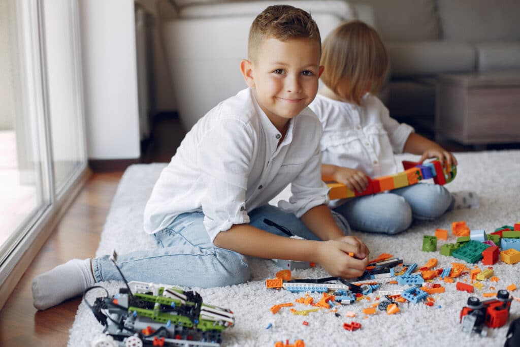 Kids Playing with Lego